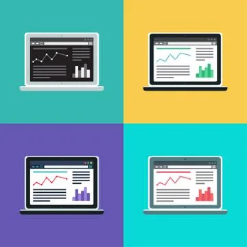 Web Template of Computer Site or Article Form Stock Illustration