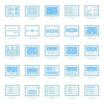 Web Template Icons Bundle Stock Illustration
