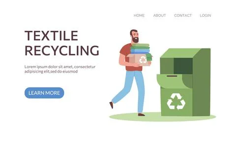 Web template Recycling textile. Stock Illustration