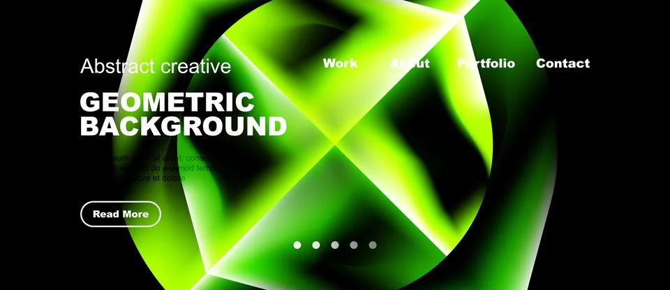 Web template with silver glowing arrows on black Stock Illustration