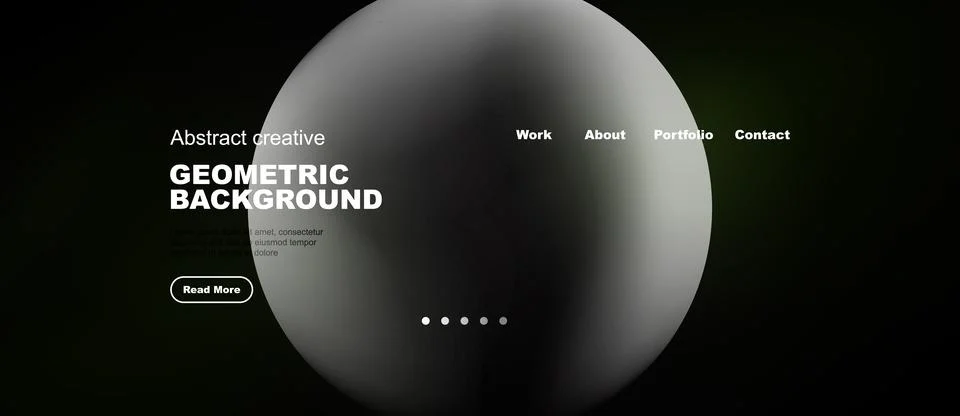 Web template with silver neon blobs on black Stock Illustration