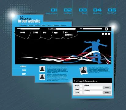 Web template with sport subject Stock Illustration