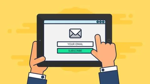 Web Template of Tablet Email Form Stock-Illustration