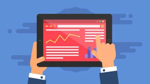 Web Template of Tablet Site or Article Form 库存插图