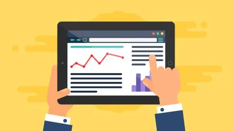 Web Template of Tablet Site or Article Form Stock Illustration