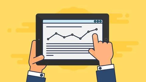 Web Template of Tablet Site or Article Form Stock Illustration