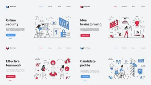 This is a web template vector illustration focusing on online security, idea Stockillustratie