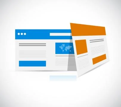 Web templates browser illustration design イラスト素材