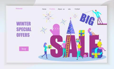 Web tepmlates, app for phone, web site, page with New Year concept 스톡 일러스트