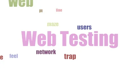 Web Testing Tag Cloud Animated On White Background Stock Footage 103093452