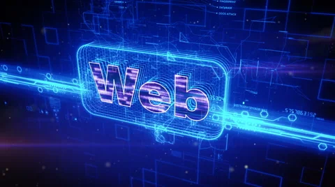 Web text on abstract blue background Stock Footage 63512512