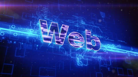 Web text on abstract blue background Stock Footage 63512968