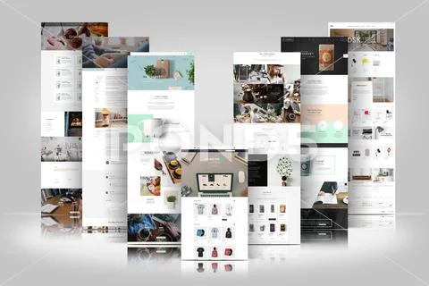 Web themes presentation PSD Template