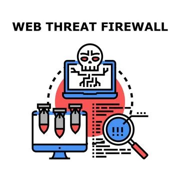 Web threat firewall for online data protection Stock Illustration