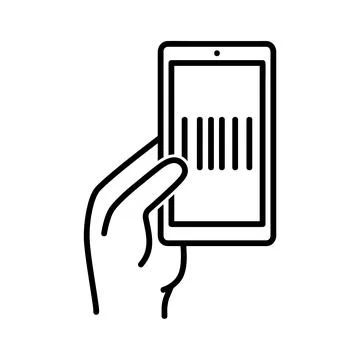 Web ticket icon. Flat pictogram. Line stroke. Simple symbol isolated on white Stock Illustration
