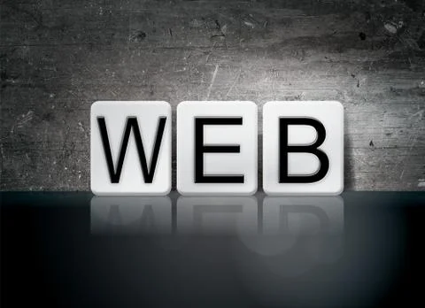 Web Tiled Letters Concept and Theme イラスト素材