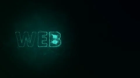 Web title with plexus effect. Connected lines with dots. Lines title plexus Illustrazione stock