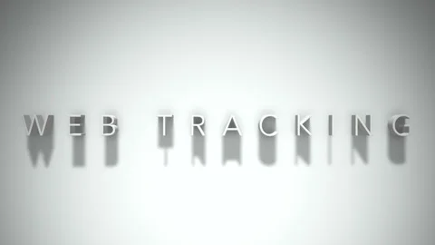 Web tracking 3D title animation with shadows on a white background Stock Footage 297906631