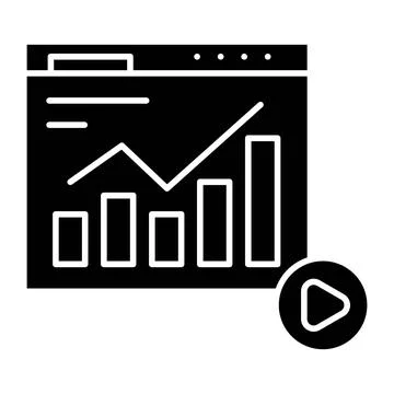 Web Traffic Glyph Icon Stock Illustration