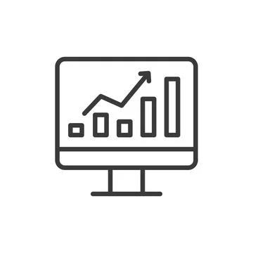 Web traffic, icon in line design. Web, traffic, analytics, data, visitors Stock Illustration