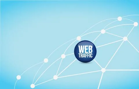 Web traffic link network illustration Ilustración de archivo