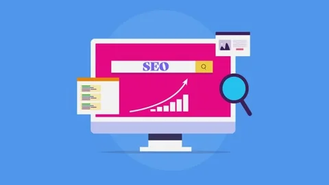 Web traffic seo, search engine optimization, analytics concept. Stock Footage 197399421
