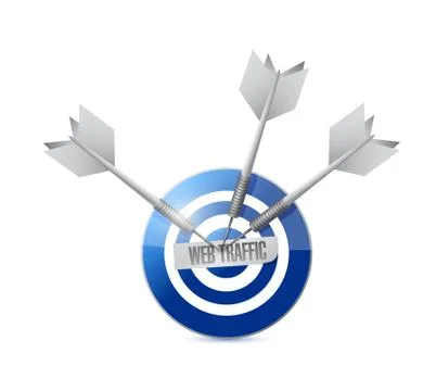 Web traffic target illustration design Stock Illustration