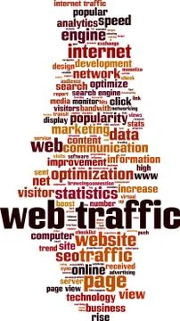 Web traffic word cloud 스톡 일러스트