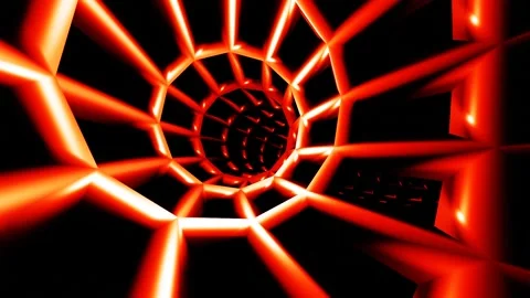 Web tunnel endless loop motion. Red Seamless vj background. Stock Footage 163147530