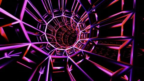 Web tunnel endless loop motion. Neon Seamless vj background Stock-Footage 163987839