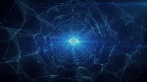 Web tunnel.Abstract futuristic plexus net. Stock-Footage 73531074