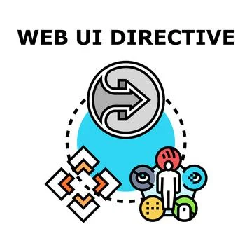 Web ui directive concept vector icon illustration Stock Illustration