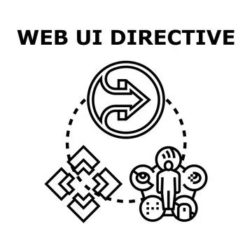 Web ui directive concept vector icon illustration Stock Illustration