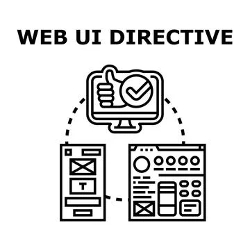 Web ui directive standardizing design cross platforms Stock Illustration