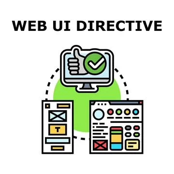 Web ui directive standardizing design cross platforms Stock Illustration