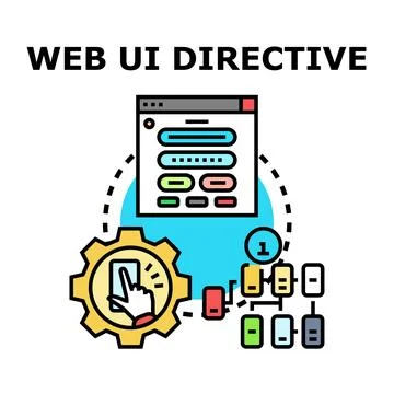Web ui directive structuring user interface elements Stock-Illustration