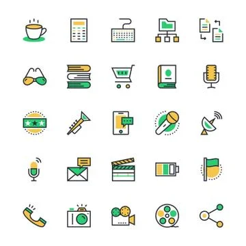 Web UI Icons Illustrazione stock