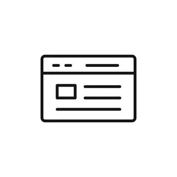 Web Ui interface icon logo sign vector outline Stock Illustration