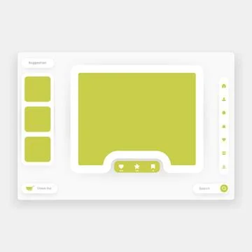 Web UI Template for Marketplace with Lime Green Accents Stock Illustration