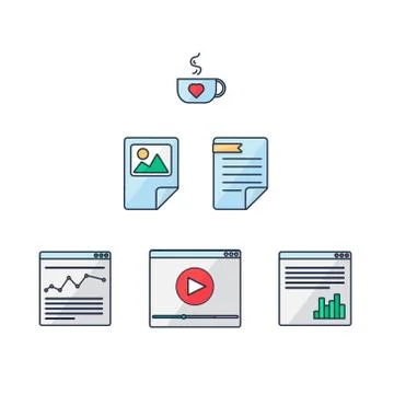 Web UI UX Tools 스톡 일러스트