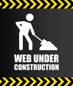 Web under construction over black background vector illustration Stock Illustration