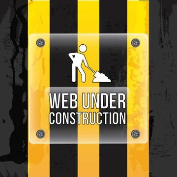 Web under construction over black background vector illustration Stock Illustration
