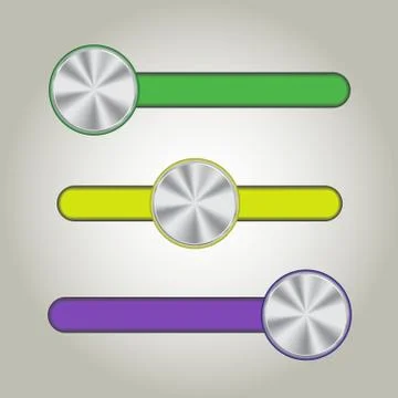 Web user interface set - sliders Illustrazione stock