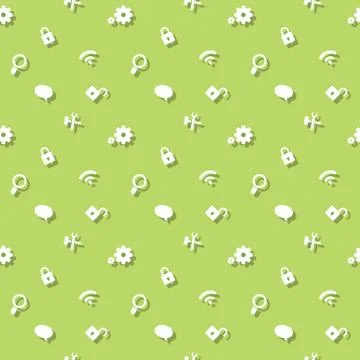 Web User Interface Symbols Seamless Pattern Illustrazione stock