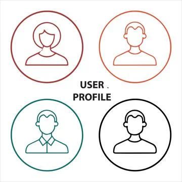 Web user profile icon set vector file Stock Illustration