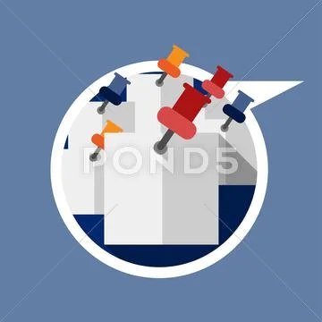 Web vector colorful icon for memo, reminder, post-it and announcement Stock Illustration