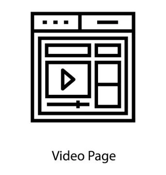 Web Video Page Stock Illustration