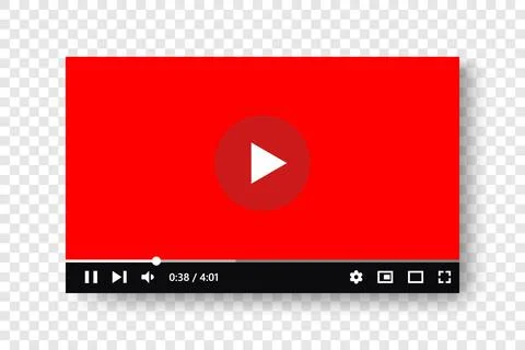 Web video player interface design template. Multimedia player interface for 스톡 일러스트