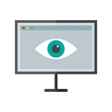 Web Visibility icon vector image. Illustrazione stock