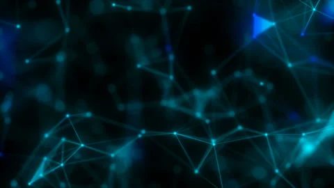 Web of visual links.Abstract digital data plexus nodes and connection paths Stock Footage 101354431